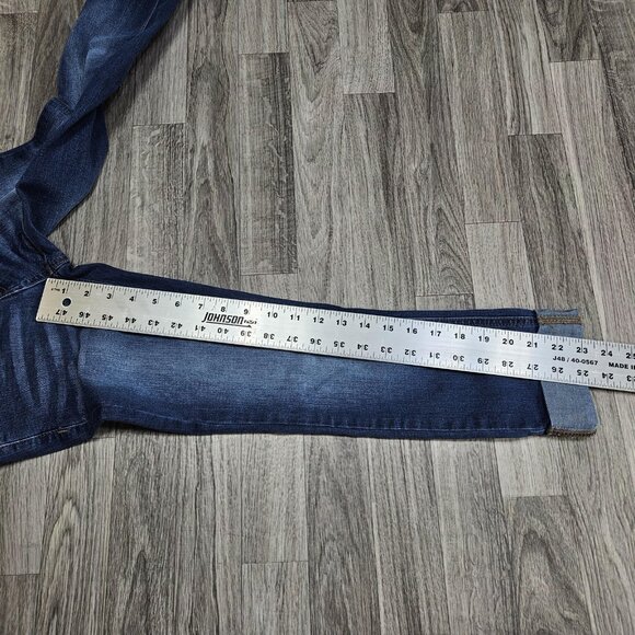 SO Jeans Womens 0 Blue Cuffed Skinny Stretch Denim Mid Rise Casual Pants - Picture 10 of 12